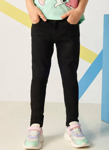 Girls Plain Jeans