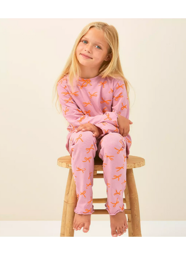 Girls Pyjamas (Pink Bow)