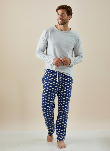 Jamie Pyjamas Men Blue Clouds