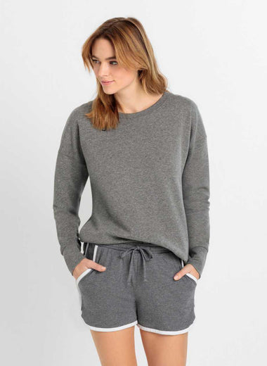 Long sleeved shorty set with hot pants