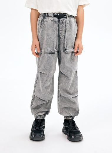 Boys Cotton Parachute Pants