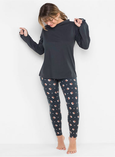 NIGHTSUIT WITH PRINTED LEGGINGS