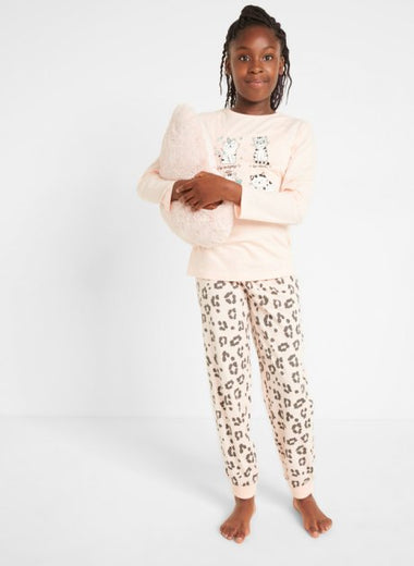 Girls Cat Printed Nightsuit