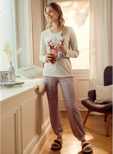 Cozy pajamas with a festive print