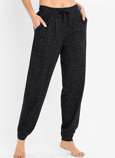 Black Marl Pyjama Bottoms