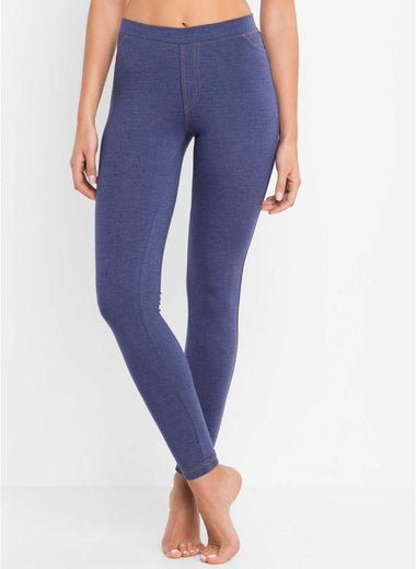 Stylish leggings with back pockets(Denim Blue)