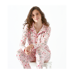 Girls Pyjama Set ( Lilac Pink Flowers )