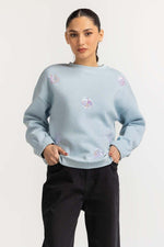 Sky Knitted Sweat Shirt