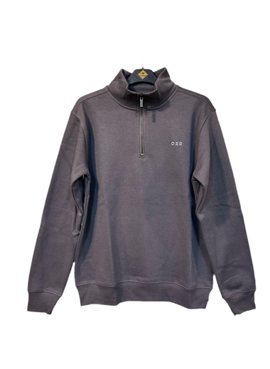 Quarter Zipped Sweatshirt (Grey)