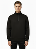 Quarter Zipped Sweatshirt (Black)