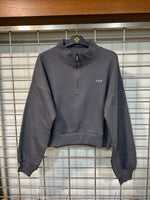 Women Quarter Zipped Sweatshirt (Grey)