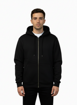 Black Sherpa Hooded Jacket