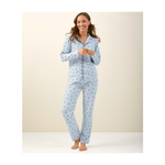 Classic Women Pyjamas ( Light Blue Hearts )