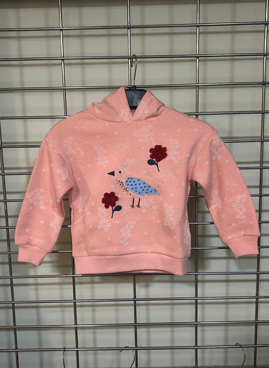 Girls Hoodie with Bird Motive