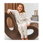 Classic Girls Pyjamas ( White Flowers )