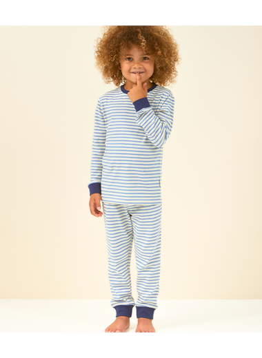 Boys Pyjamas (Cream Blue Striped)