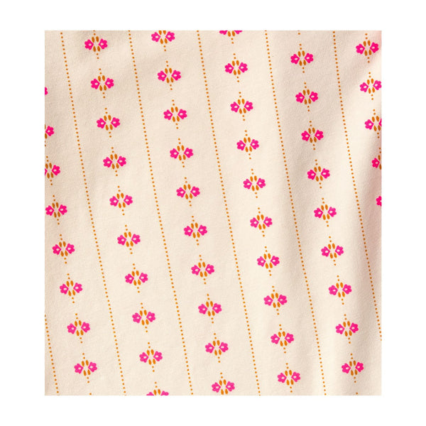 Classic Women Pyjamas ( White Vertical Flowers )