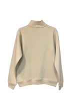 Quarter Zipped Sweatshirt (Beige)