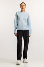 Sky Knitted Sweat Shirt