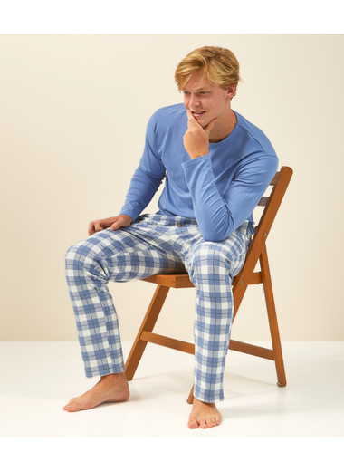 Men Pyjamas ( Large Blue Checks )