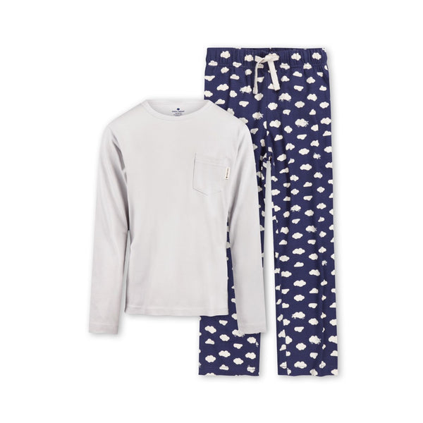 jamie pyjamas boys blue clouds