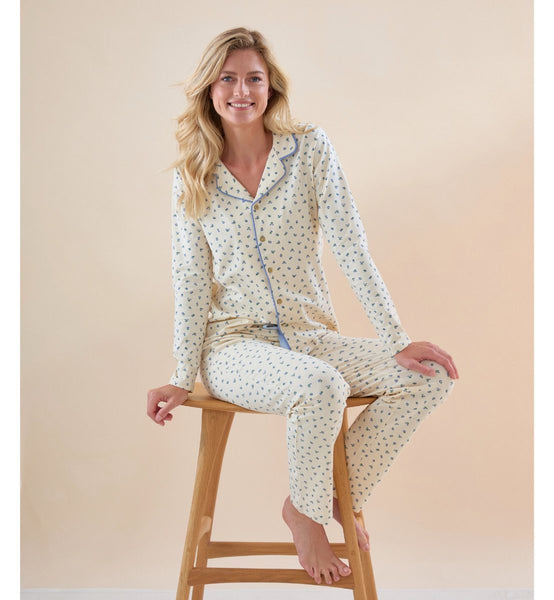 Donna Classic Pyjamas Women Rosebud Blue