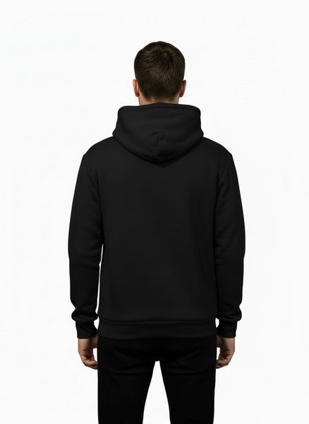 Black Sherpa Hooded Jacket