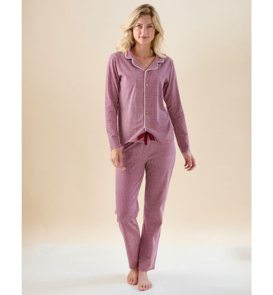 Donna Women Checkered Pyjamas Small Red Checks