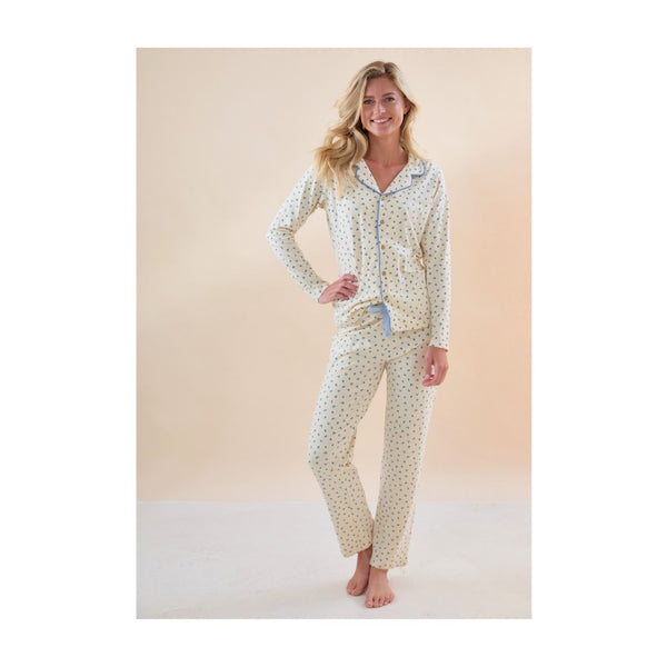 Donna Classic Pyjamas Women Rosebud Blue