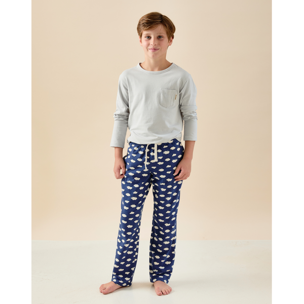 jamie pyjamas boys blue clouds