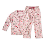 Girls Pyjama Set ( Lilac Pink Flowers )