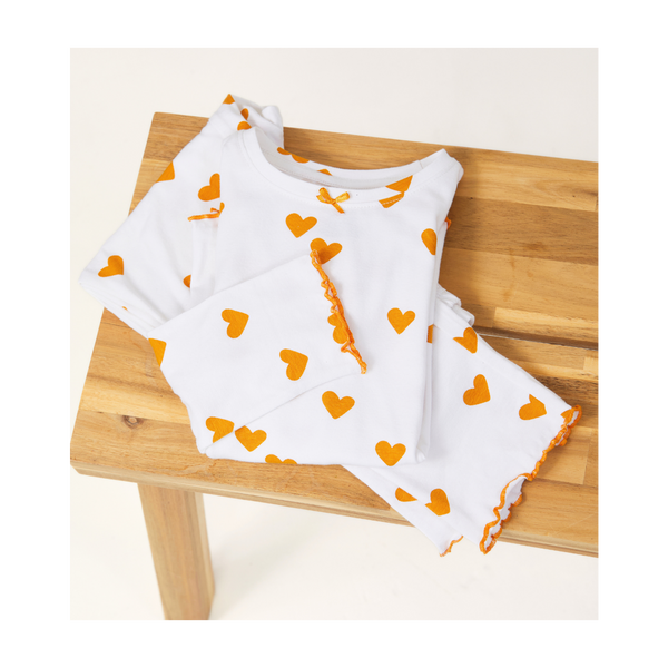 Girls Pyjamas (White Hearts)