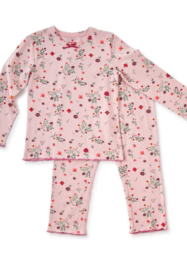 Girls Pyjamas ( lilac Pink Flowers )