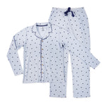 Classic Women Pyjamas ( Light Blue Hearts )