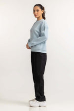 Sky Knitted Sweat Shirt