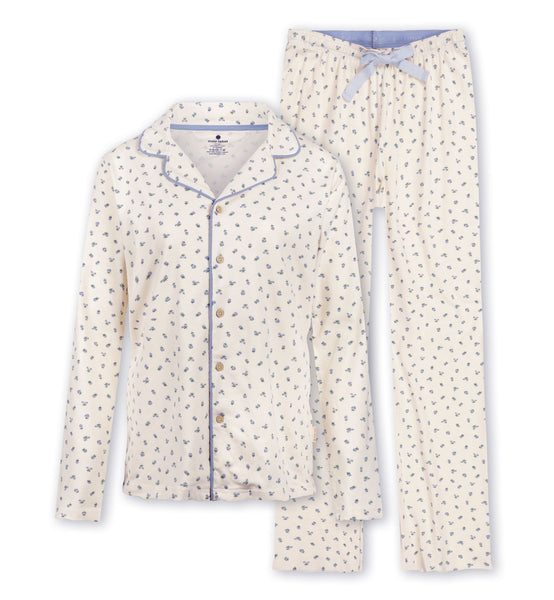 Donna Classic Pyjamas Women Rosebud Blue