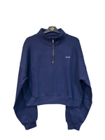 Women Quarter Zipped Sweatshirt (Navy)