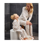 Classic Women Pyjamas ( White Flowers )