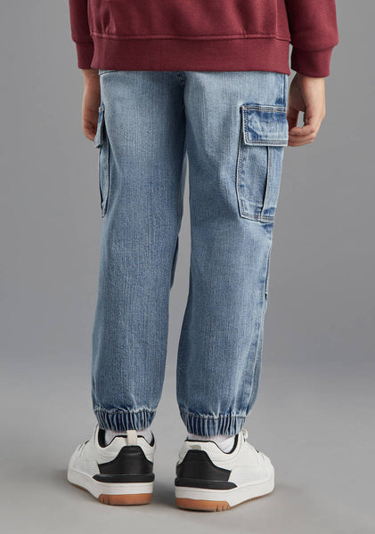 Boys Plain Cargo Fit Jeans