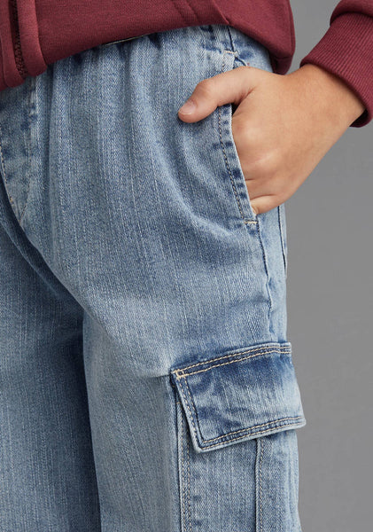 Boys Plain Cargo Fit Jeans
