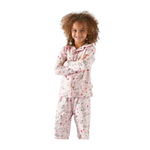 Girls Pyjama Set ( Lilac Pink Flowers )