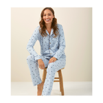 Classic Women Pyjamas ( Light Blue Hearts )