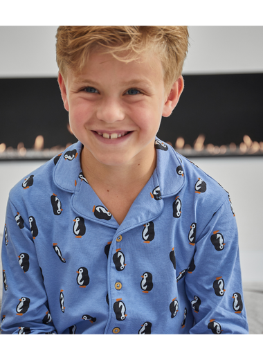 Boys Pyjama Set (Blue Penguin)