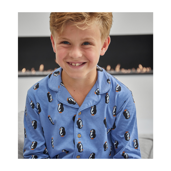 Boys Pyjama Set (Blue Penguin)