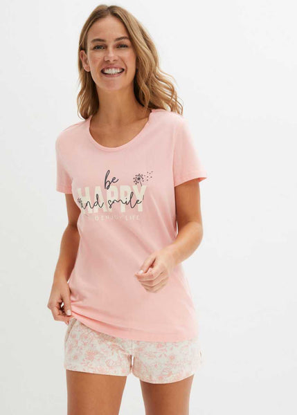 Comfortable shorty set with floral print