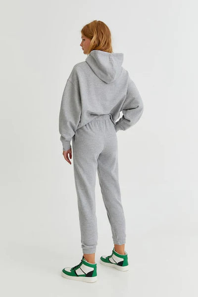 PULL&BEAR BASIC COLORED JOGGERS(GREY MARL)