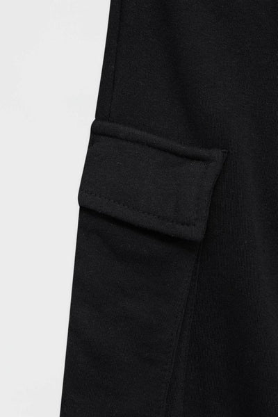 PULL&BEAR BASIC CARGO JOGGING TROUSERS(BLACK)