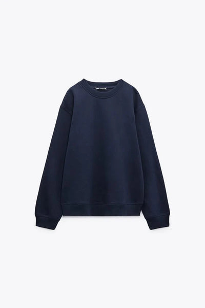 ZARA MINIMALIST SWEATSHIRT(NAVY)