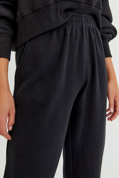 PULL&BEAR BASIC COLOURED JOGGERS WITH ELASTIC HEMS(BLACK)