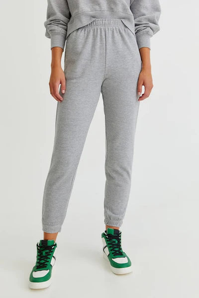 PULL&BEAR BASIC COLORED JOGGERS(GREY MARL)